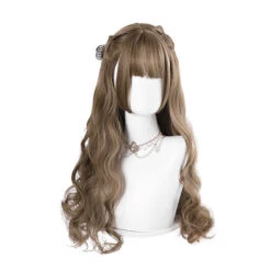 Women Fashion Long Brown Wavy Sweet Bangs Lolita Wig -Cosplay 4 135794cb 7d08 4f12 ab1c 89b365c7a4f3