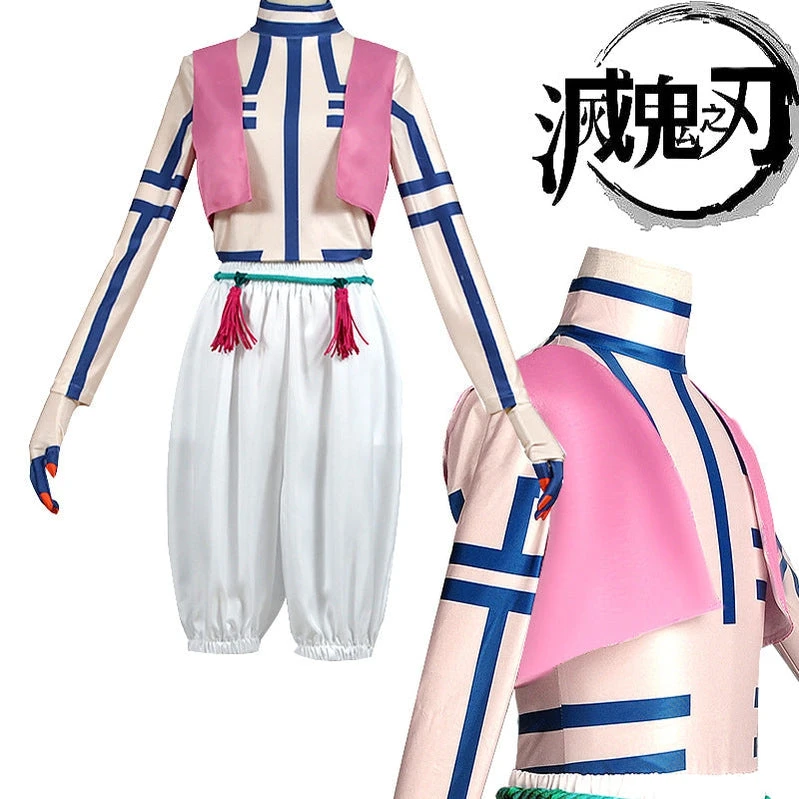 Anime Demon Slayer Kimetsu No Yaiba Akaza Komaji Upper Rank Three Cosplay Costumes 7 Anime Demon Slayer Kimetsu No Yaiba Akaza Komaji Upper Rank Three Cosplay Costumes - Image 5