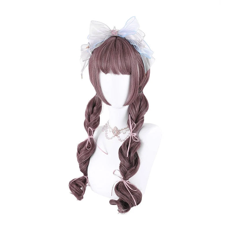 Women Fashion Long Red Wavy Sweet Bangs Lolita Wigs 6 Women Fashion Long Red Wavy Sweet Bangs Lolita Wigs - Image 4