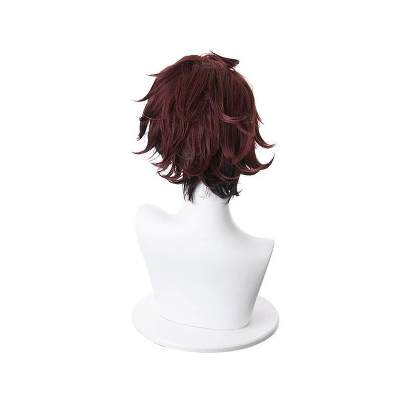Anime Demon Slayer Kimetsu No Yaiba Tanjirou Kamado Short Wine Red Men Cosplay Wigs 6 Anime Demon Slayer Kimetsu No Yaiba Tanjirou Kamado Short Wine Red Men Cosplay Wigs - Image 4