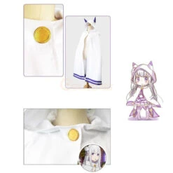 Anime Re:Zero Starting Life In Another World Emilia Cloak Cosplay Costume -Cosplay 4jpg