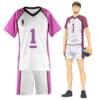 Anime Haikyuu Shiratorizawa Academy Ushijima Wakatoshi T-Shirt Uniform Cosplay Costume -Cosplay 54
