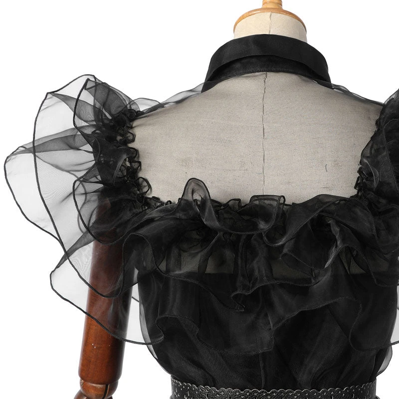 The Addams Family Wednesday Addams Iconic Dance Scenes Cosplay Costumes 6 The Addams Family Wednesday Addams Iconic Dance Scenes Cosplay Costumes - Image 5