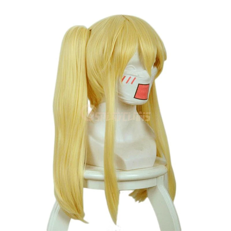 Anime Kakegurui Meari Saotome Mary Saotome Blonde Double Ponytail Synthetic Cosplay Wig 5 Anime Kakegurui Meari Saotome Mary Saotome Blonde Double Ponytail Synthetic Cosplay Wig - Image 3