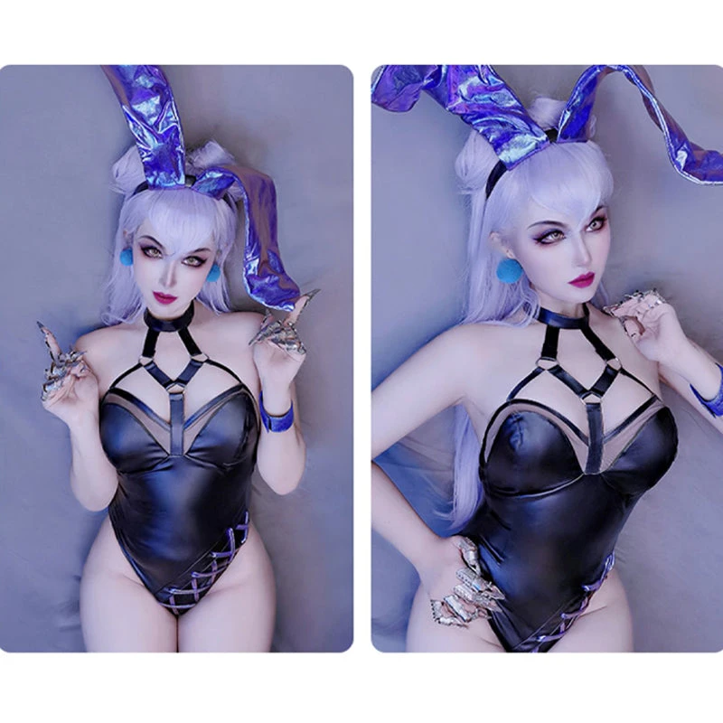 LOL KDA ALL OUT Evelynn Bunnysuit Cosplay Costumes 5 LOL KDA ALL OUT Evelynn Bunnysuit Cosplay Costumes - Image 3