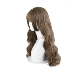 Women Fashion Long Brown Wavy Sweet Bangs Lolita Wig -Cosplay 5 3940029c 2a59 4298 a25e ab8530667e83