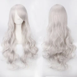 Women Wavy Sweet 80cm Long White And Gray Lolita Fashion Wigs With Bangs -Cosplay 5 6273424d 3ebf 4c83 b79f 0ab6a7965d66