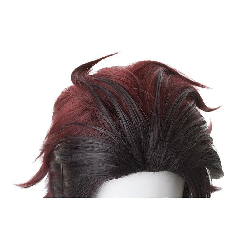 Anime Demon Slayer Kimetsu No Yaiba Tanjirou Kamado Short Wine Red Men Cosplay Wigs 7 Anime Demon Slayer Kimetsu No Yaiba Tanjirou Kamado Short Wine Red Men Cosplay Wigs - Image 5
