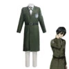 Anime Attack On Titan 4 Season Mikasa Ackerman Survey Corps Uniform Set Cosplay Costume