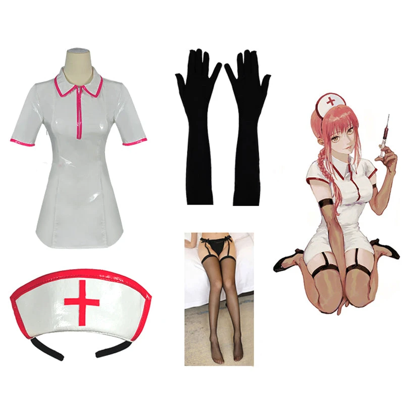 Anime Chainsaw Man Makima Power Nurse Uniform Cosplay Costumes 7 Anime Chainsaw Man Makima Power Nurse Uniform Cosplay Costumes - Image 5