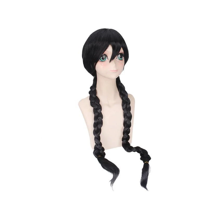 Anime Danganronpa: Trigger Happy Havoc Toko Fukawa Black Long Cosplay Wigs 6 Anime Danganronpa: Trigger Happy Havoc Toko Fukawa Black Long Cosplay Wigs - Image 4