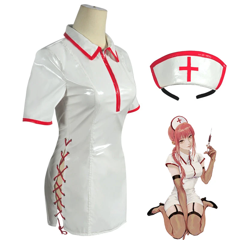 Anime Chainsaw Man Makima Power Nurse Uniform Cosplay Costumes 8 Anime Chainsaw Man Makima Power Nurse Uniform Cosplay Costumes - Image 6