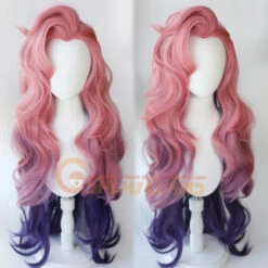 Game LOL Seraphine 100cm Long Pink Gradient Purple Wavy Cosplay Wigs -Cosplay 6 37235b1b 8508 4d80 ae8f 327c9a2fe7a1