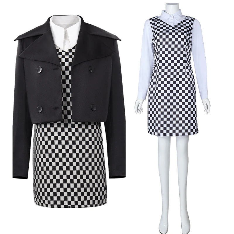 The Addams Family Wednesday Addams School Uniform Cosplay Costumes 7 The Addams Family Wednesday Addams School Uniform Cosplay Costumes - Image 5