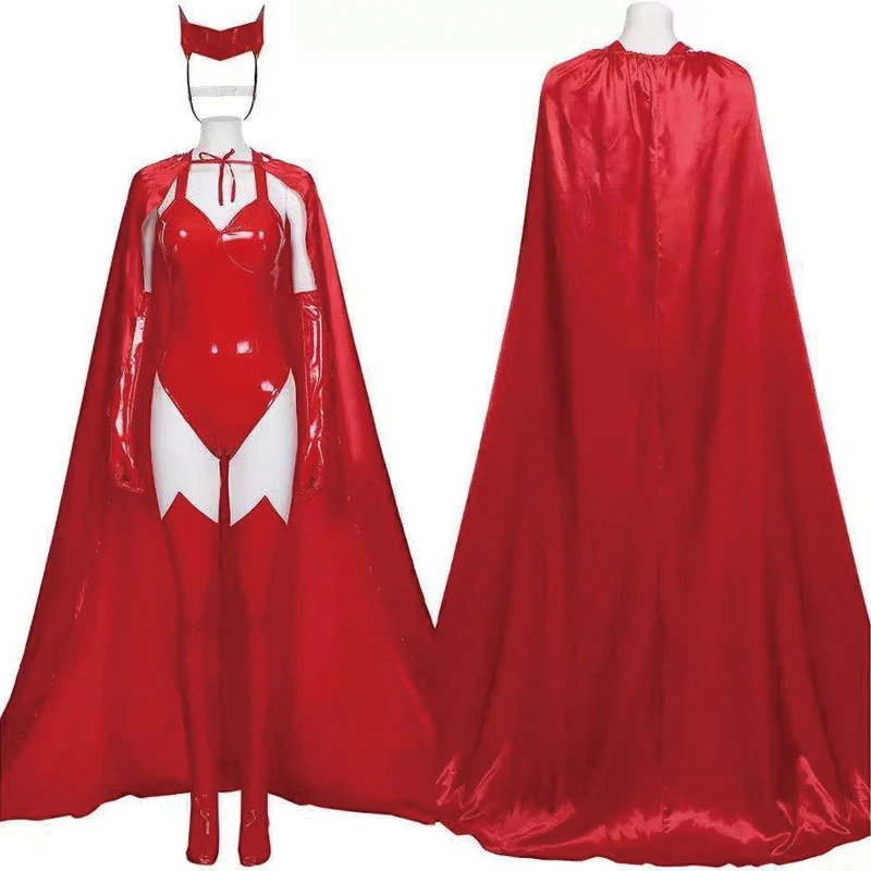Wanda Vision Wanda Maximoff Scarlet Witch Cosplay Costume With Cloak 4 Wanda Vision Wanda Maximoff Scarlet Witch Cosplay Costume With Cloak - Image 2
