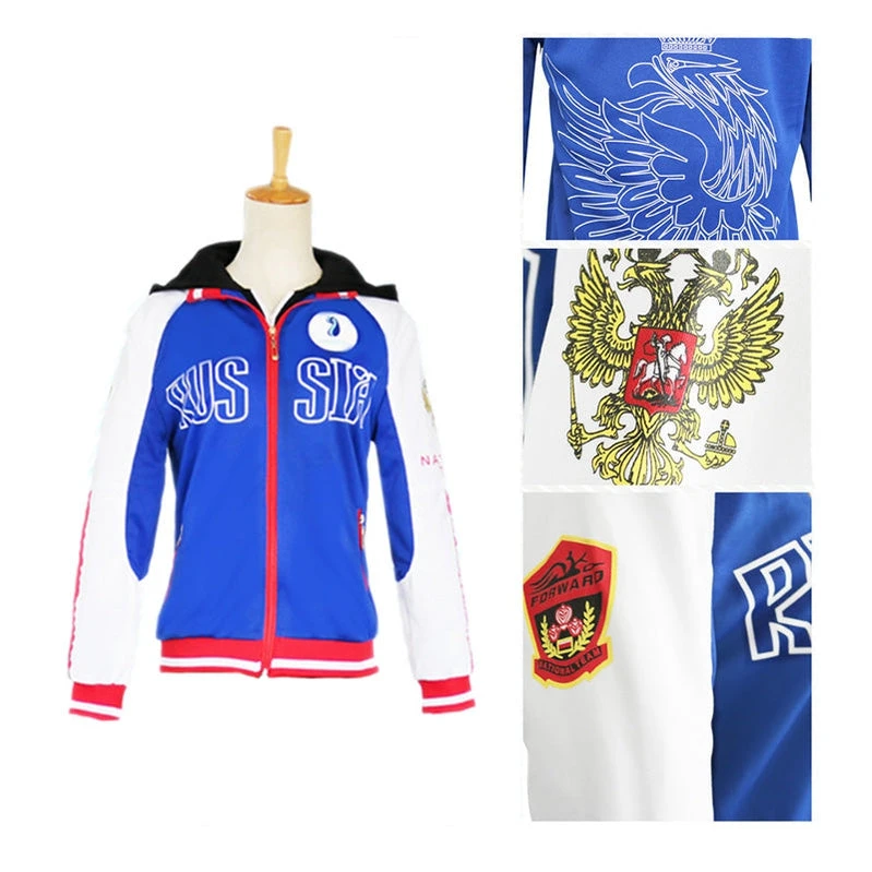 Anime Yuri On Ice Yuri Plisetsky Jacket Suit Cosplay Costume 9 Anime Yuri On Ice Yuri Plisetsky Jacket Suit Cosplay Costume - Image 7