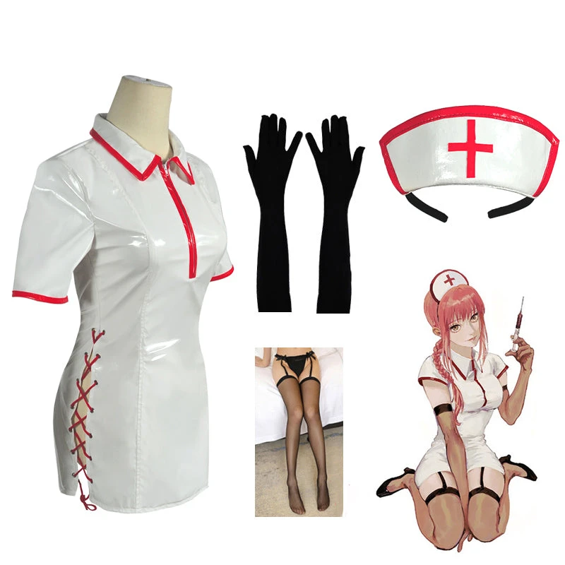 Anime Chainsaw Man Makima Power Nurse Uniform Cosplay Costumes 9 Anime Chainsaw Man Makima Power Nurse Uniform Cosplay Costumes - Image 7