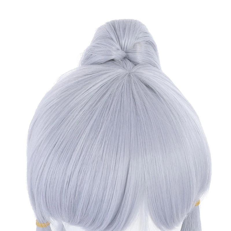 Game Genshin Impact Kamisato Ayaka Light Gray Blue Ponytail Cosplay Wigs 9 Game Genshin Impact Kamisato Ayaka Light Gray Blue Ponytail Cosplay Wigs - Image 7