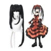 Anime Date A Live Kurumi Tokisaki Long Black Cosplay Wigs