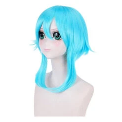 Anime SAO GGO Gun Gale Online Asada Shino Short Blue Cosplay Wigs -Cosplay AsadaShino3