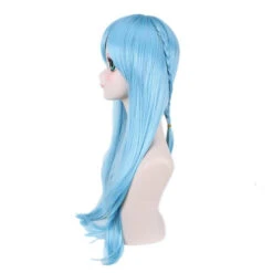 Anime SAO Sword Art Online ALO ALfheim Online Asuna Long Blue Cosplay Wigs -Cosplay Asuna2