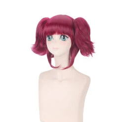 Anime Black Butler MeyRin Wine Red Cosplay Wigs -Cosplay Black Butler MeyRin Wine Red Short Cosplay Wig Synthetic Hair Peruca Halloween Costume Ponytail Wigs For 2
