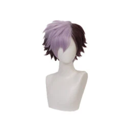 Anime TBHK Toilet-bound Hanako-kun Tsuchigomori Short Brown And Purple Cosplay Wigs -Cosplay DSC04557