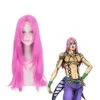 Anime JoJo's Bizarre Adventure Golden Wind Diavolo Long Pink Cosplay Wigs -Cosplay Diavolo