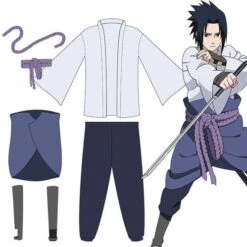 Anime Naruto Uchiha Sasuke Ninja Set Cosplay Costume -Cosplay Hot Anime Cos Naruto Sasuke Uchiha Cosplay Costume High Quality Halloween Costume for adult Free Shipping 2