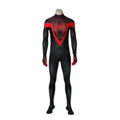 Movie Spider-Man: Into The Spider-Verse Miles Morales Spiderman Elastic Force Jumpsuit Cosplay Costume With Free Headgear