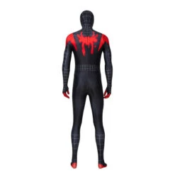 Movie Spider-Man: Into The Spider-Verse Miles Morales Spiderman Elastic Force Cosplay Costume Jumpsuit With Free Headgear -Cosplay IMG 5675