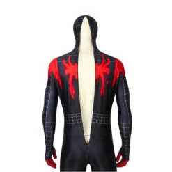Movie Spider-Man: Into The Spider-Verse Miles Morales Spiderman Elastic Force Cosplay Costume Jumpsuit With Free Headgear -Cosplay IMG 5683