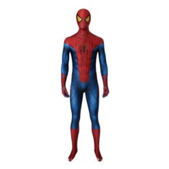 Movie Spider-Man: The Amazing Spider-Man Peter Parker Spiderman Elastic Force Cosplay Costume Jumpsuit With Headgear