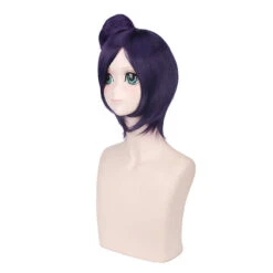 Anime Naruto Konan Short Purple Cosplay Wigs -Cosplay NARUTO Akatsuki Konan Women Dark Purple Short Wig With Bun Chignon Cosplay Costume Heat Resistant Synthetic.jpg q50 1