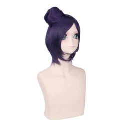 Anime Naruto Konan Short Purple Cosplay Wigs -Cosplay NARUTO Akatsuki Konan Women Dark Purple Short Wig With Bun Chignon Cosplay Costume Heat Resistant Synthetic.jpg q50 2
