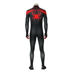 Movie Spider-Man: Into The Spider-Verse Miles Morales Spiderman Elastic Force Jumpsuit Cosplay Costume With Free Headgear -Cosplay QQ 20180928164125