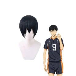 Anime Haikyuu Kageyama Tobio Short Navy Blue Cosplay Wigs