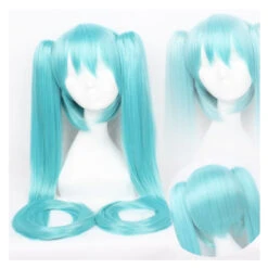 Anime VOCALOID Hatsune Miku 120cm Long Straight Double Ponytail Multicolor Bangs Cosplay Wigs -Cosplay WG197 10