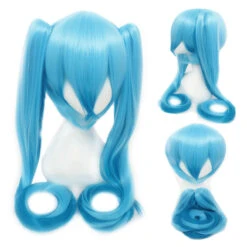 Anime VOCALOID Hatsune Miku 120cm Long Straight Double Ponytail Multicolor Bangs Cosplay Wigs -Cosplay WG197 12