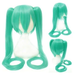 Anime VOCALOID Hatsune Miku 120cm Long Straight Double Ponytail Multicolor Bangs Cosplay Wigs -Cosplay WG197 15