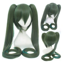 Anime VOCALOID Hatsune Miku 120cm Long Straight Double Ponytail Multicolor Bangs Cosplay Wigs -Cosplay WG197 17
