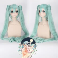 Anime VOCALOID Hatsune Miku 120cm Long Straight Double Ponytail Multicolor Bangs Cosplay Wigs -Cosplay WG197 19