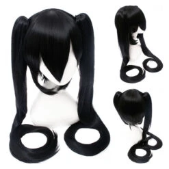 Anime VOCALOID Hatsune Miku 120cm Long Straight Double Ponytail Multicolor Bangs Cosplay Wigs -Cosplay WG197 2