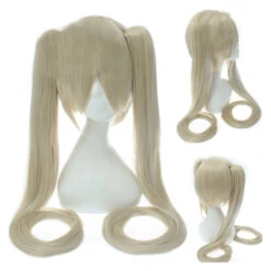 Anime VOCALOID Hatsune Miku 120cm Long Straight Double Ponytail Multicolor Bangs Cosplay Wigs -Cosplay WG197 4