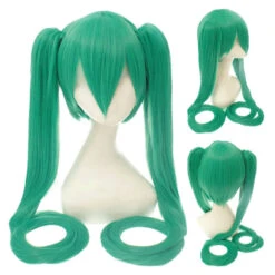 Anime VOCALOID Hatsune Miku 120cm Long Straight Double Ponytail Multicolor Bangs Cosplay Wigs -Cosplay WG197 6
