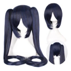 Anime VOCALOID Hatsune Miku 120cm Long Straight Double Ponytail Multicolor Bangs Cosplay Wigs -Cosplay WG197 7