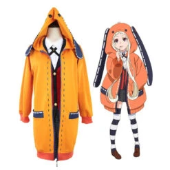 Anime Kakegurui Yomoduki Runa Coat Cosplay Costumes With Free Socks