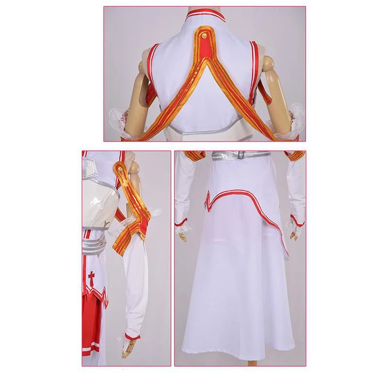 Anime SAO Sword Art Online Yuuki Asuna Cosplay Costume 8 Anime SAO Sword Art Online Yuuki Asuna Cosplay Costume - Image 6