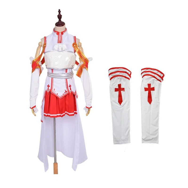 Anime SAO Sword Art Online Yuuki Asuna Cosplay Costume 6 Anime SAO Sword Art Online Yuuki Asuna Cosplay Costume - Image 4