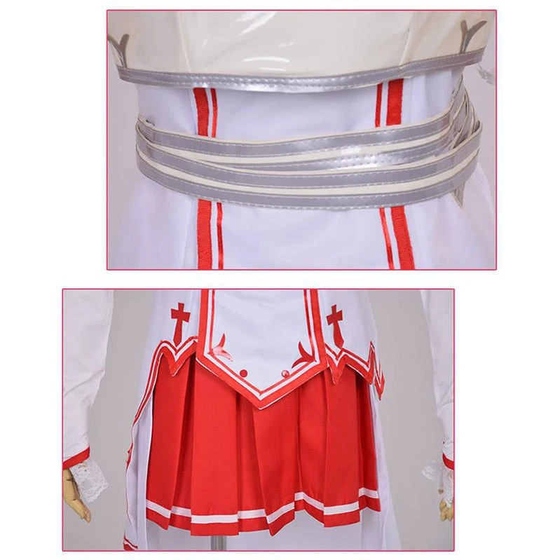 Anime SAO Sword Art Online Yuuki Asuna Cosplay Costume 9 Anime SAO Sword Art Online Yuuki Asuna Cosplay Costume - Image 7